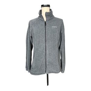 Columbia Gray Cowl Neck Fleece Sweater Soft and Versatile Size L